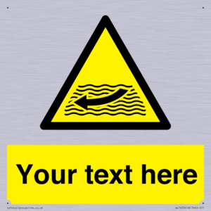 Custom Warning strong river flows